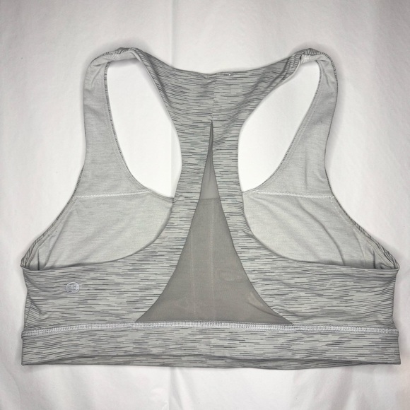 Lululemon Invigorate Sports Bra Wee Are From Space Ice Grey Alpine White Size 10 - Picture 4 of 7